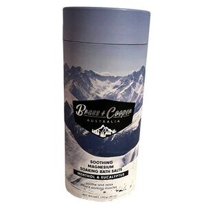 Brass & Cooper Australia Soothing Magnesium Soaking Bath Salts Menthol & Eucalyp
